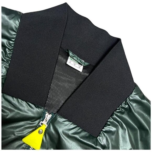 Puma Lightweight Nylon Cropped Designer Bomber Jacket - Womens Medium - Picture 2 of 4